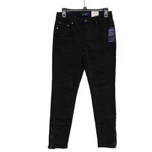 IZOD CORE SLIMMING BLACK SKINNY ANKLE ZII JEANS  4 NEW WITH TAG